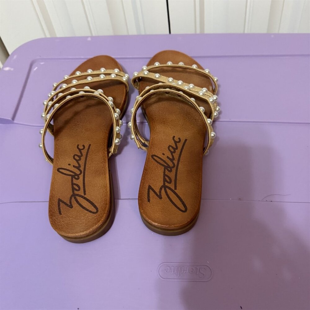 Zodiac Nora Pearl Sandals Strappy Brown Tan Womens 9 - Picture 3 of 7